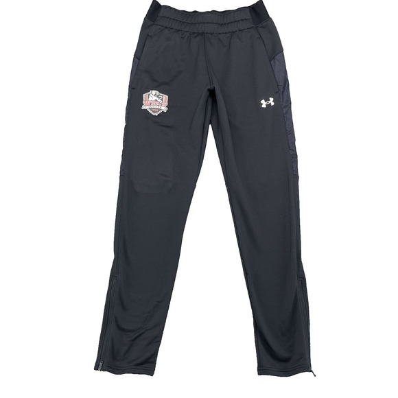 Under Armour Jogger Pants Womens Medium Black Sportwear Athleisure‎ Y2K Academia - Picture 1 of 10